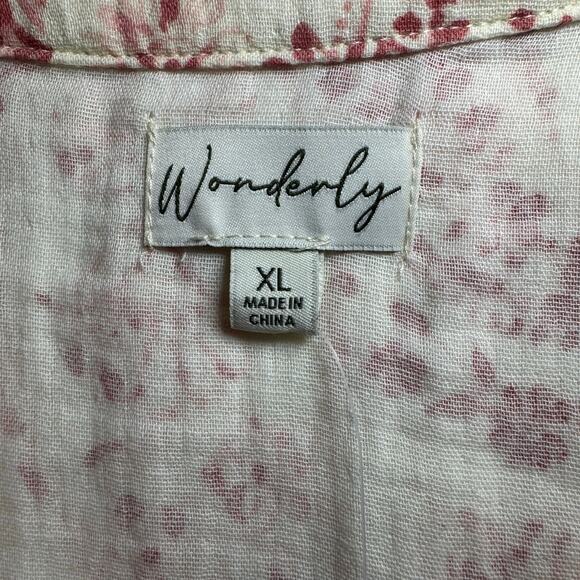 Wonderly pink and white dress with v-neck Size XL. NWT - Picture 5 of 7